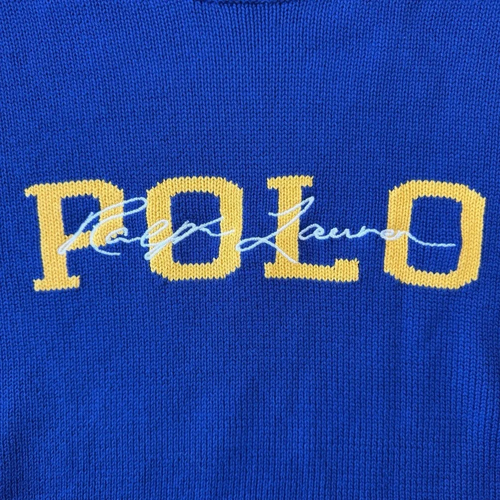 NWT Polo Ralph Lauren Classic Signature POLO Logo Royal Blue Men's Large